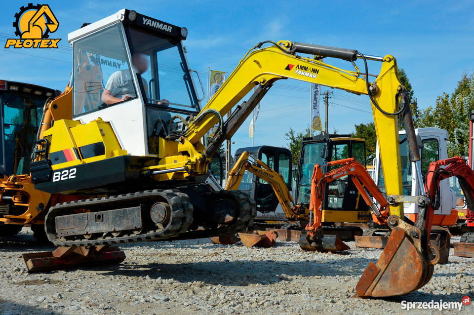 Mini koparka YANMAR B22 3 ŁYŻKI BRUTTO 2500 Złoczew