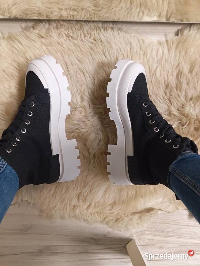 Botki traperki damskie 3641 tkanina Łódź