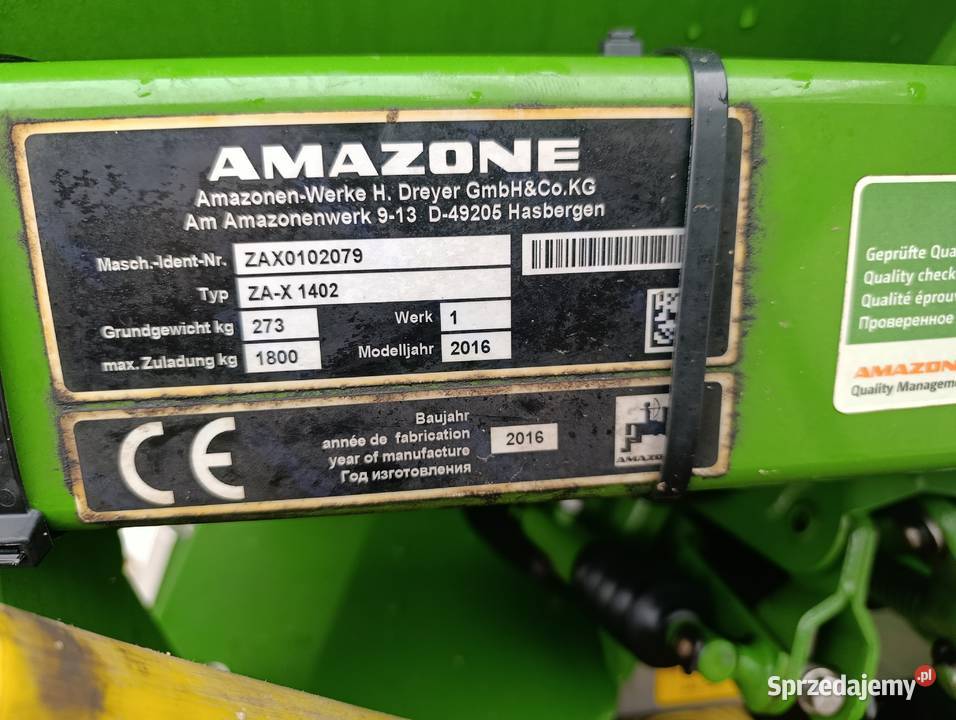 Rozsiewacz nawozów Amazone ORYGINAł 1400l Amazone
