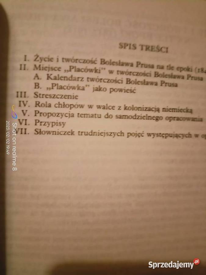 Placówka Prus unikat okazy analizy lektury Warszawa