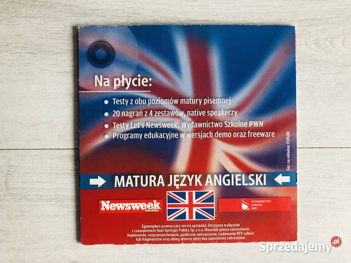Matura język angielski CD arkusze poziom Łódź sprzedam