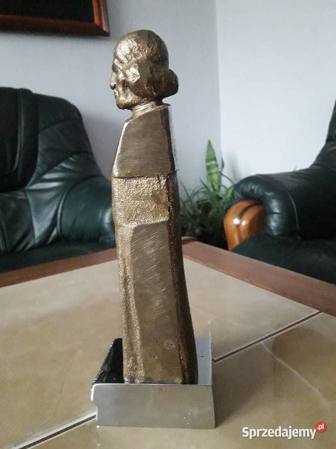 Rzeżba z brązu Mikołaj Kopernik II poł XX w Rękodzieło Janów Lubelski