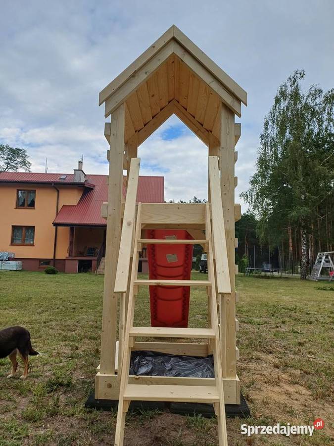 Plac zabaw NELA Domek Piaskownica Ślizg TABLICA Domki drewniane Płock