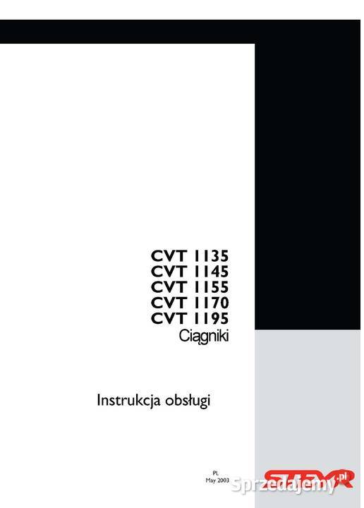 Instrukcja STEYR CVT 1135 1145 1155 1170 1195 Szamotuły