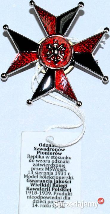 Odznaka Szwadrony Pionierów II RP REPLIKA Warszawa