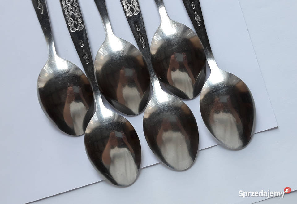 Łyżki obiadowe 3 KASZUBSKI Gerlach sztućce PRL Dąbrowa Górnicza