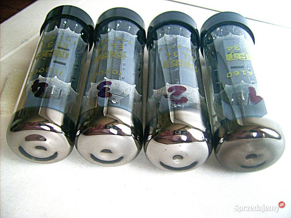 EL34 RFT KWARTET lata 60te SHORT BASE MOCNE Porąbka