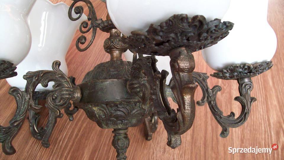 Podsufitowa stylowa lampa pięcioramienna z