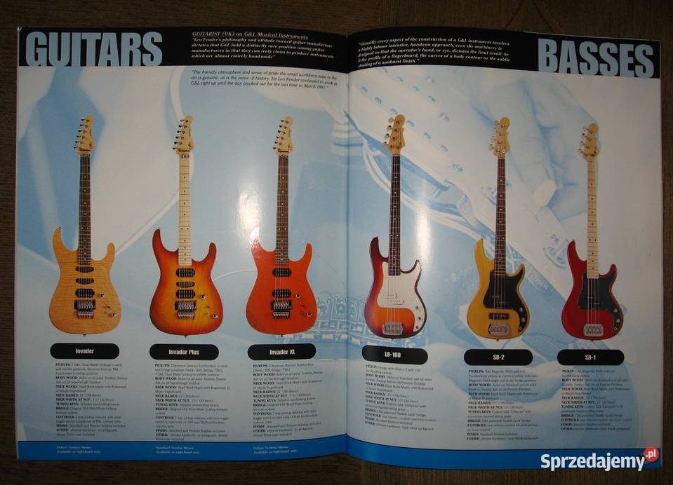GL Guitars Basses catalog katalog gitar