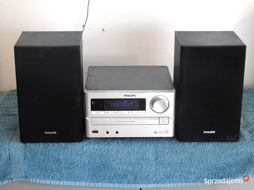 Zestaw audio Philips CD USB mp3 kolumny sprawna