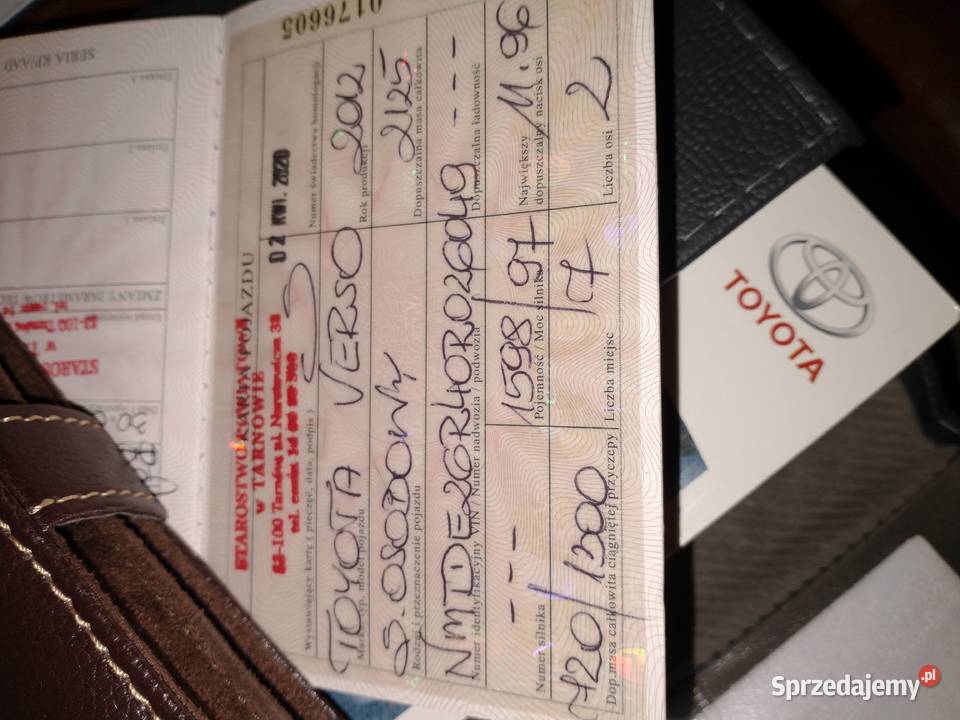 Toyota Verso 7 osobowa Motoryzacja małopolskie Tarnów