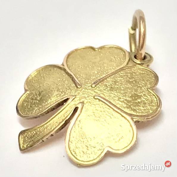 Złoty Wisiorek 585 14K cudowna CZTEROLISTNA Warszawa