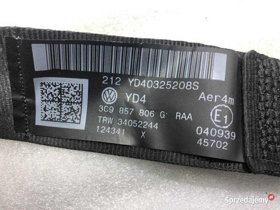 PAS PRAWY TYŁ KOMBI VW PASSAT B6 3C9857806G Pasy bezpieczeństwa