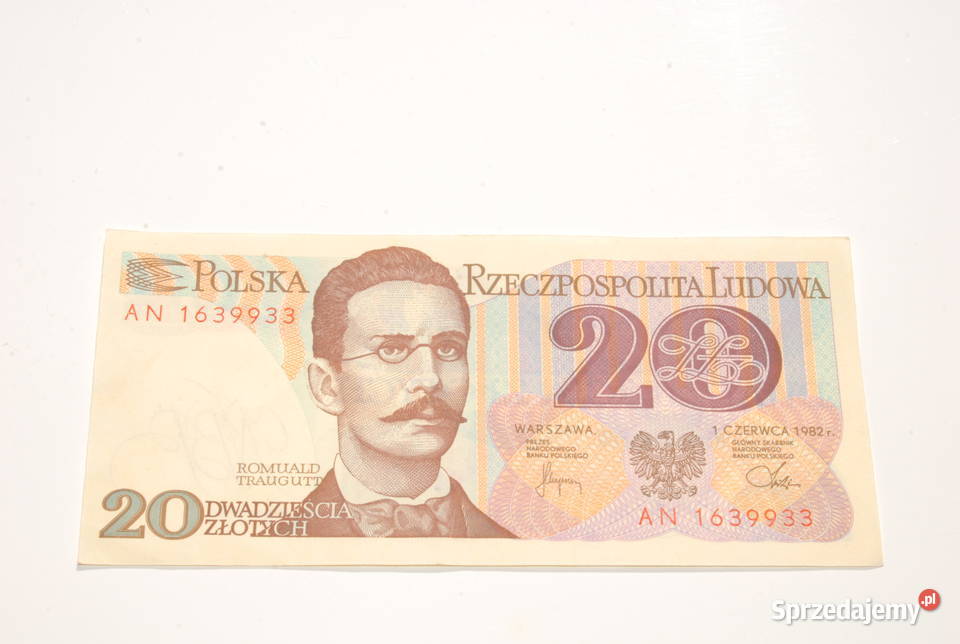 Stary banknot 20 złotych Traugutt 1982 antyk sprzedam