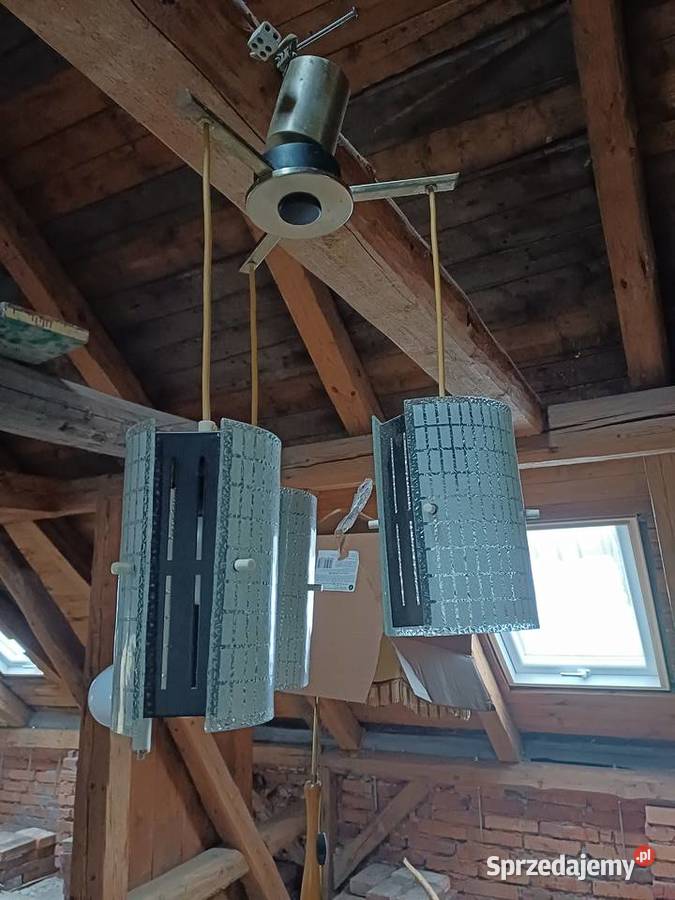 Retro lampa wisząca Napako z 1972 roku Kaskada Lubań