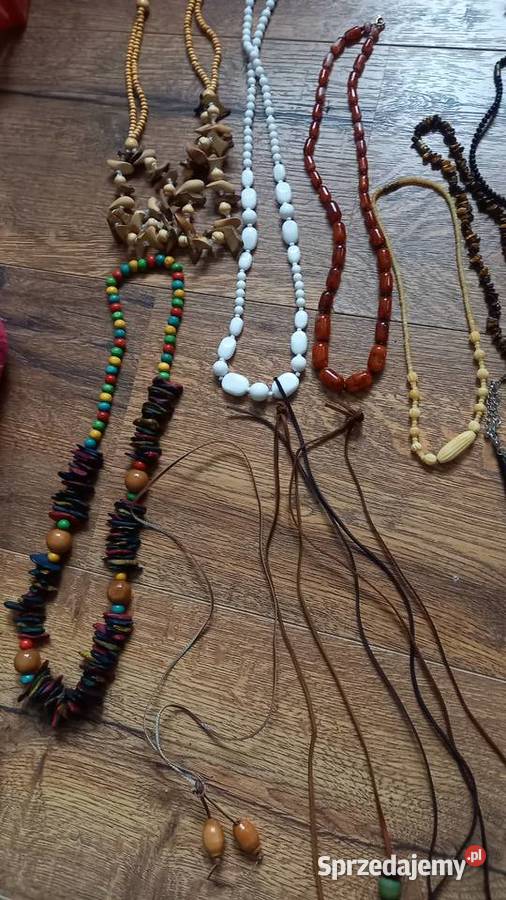 Korale naszyjniki prl vintage Tychy