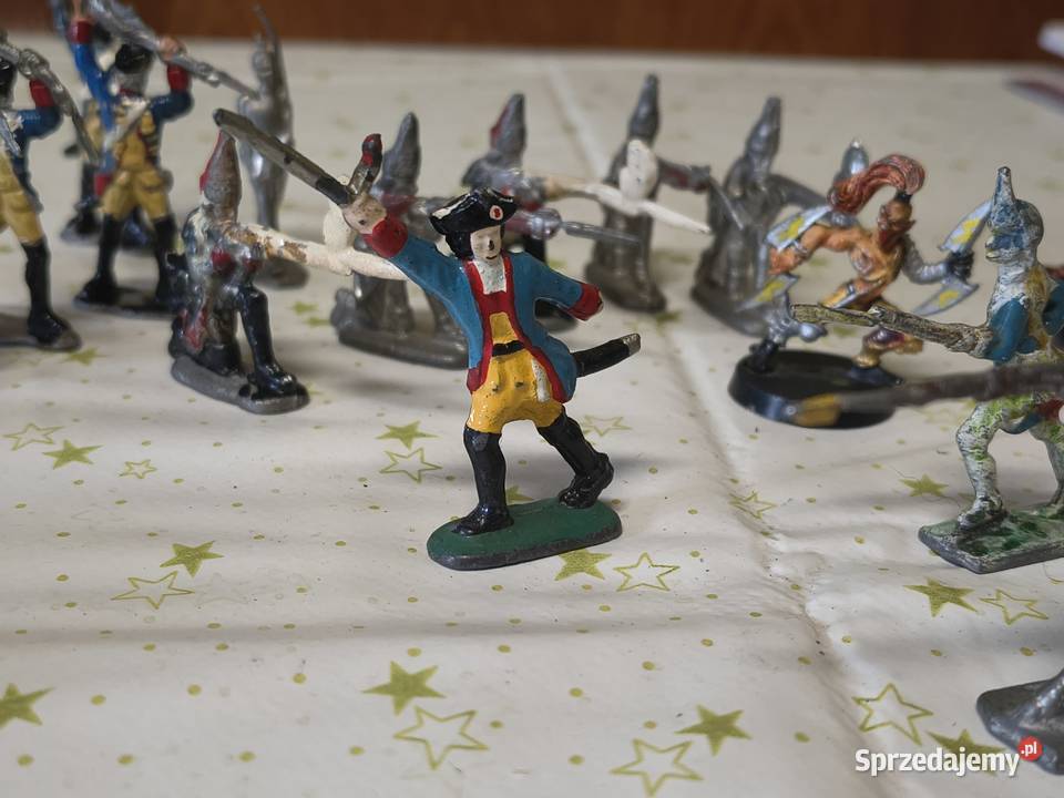 Stare figurki żołnierzy metalowe ręcznie Modelarstwo