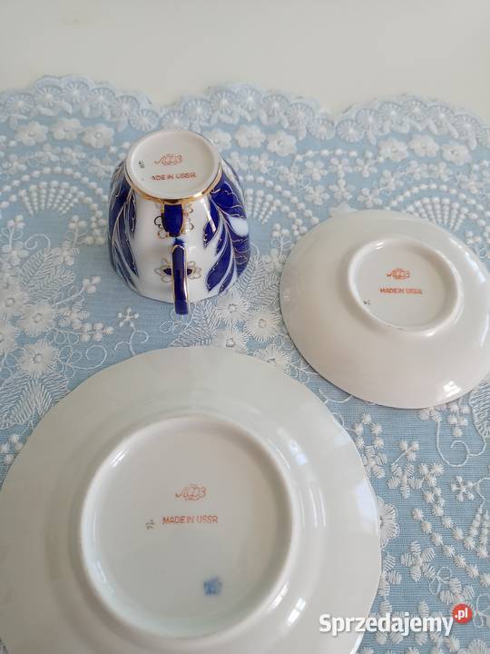 Trio porcelana Łomonosov Poznań