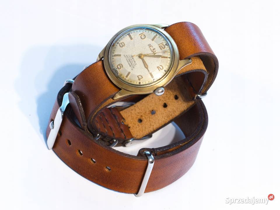 Pasek skórzany NATO do zegarka 20mm vintage hand Gorzów Wielkopolski sprzedam