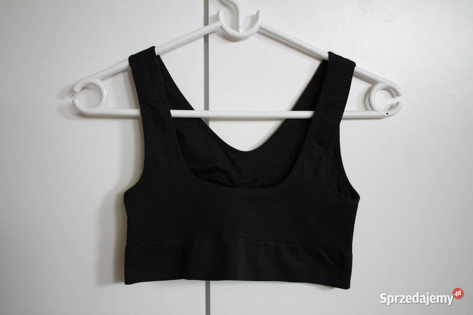 Czarny top stanik sportowy S 36 sport trening Toruń