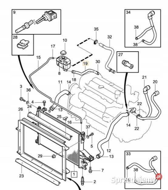 VOLVO S60 S80 przewód zbiornika wyrównawczego OE