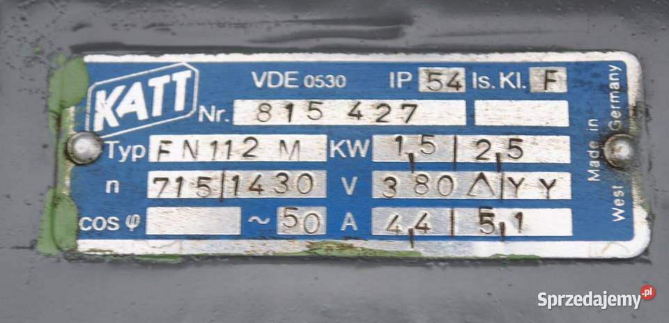 Motoreduktor dwubiegowy 1525kw z regulacją Kargowa