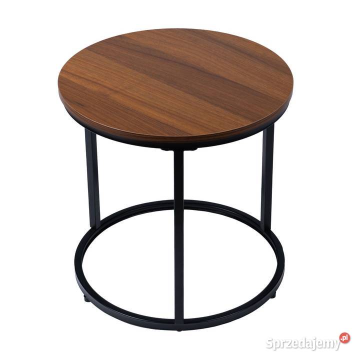 Nowoczesne stoliki kawowe okrągłe zestaw 2w1 Poznań