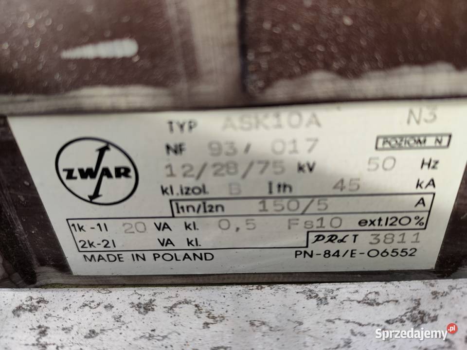 Przekładnik napięciowy prądowy ABB różne typy 15 Produkcja małopolskie Kraków