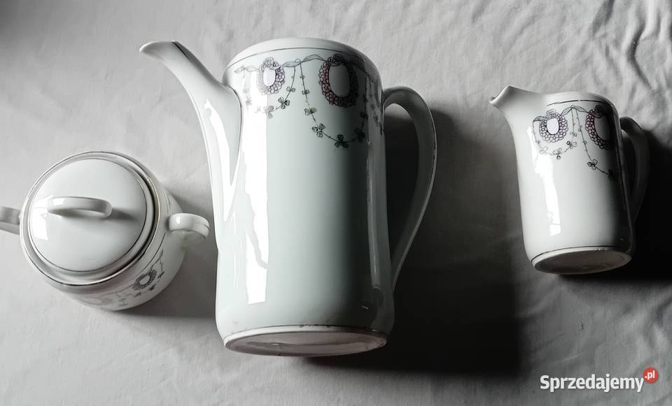 Secesyjny środek stołu porcelana śląska poczatek Koźminek