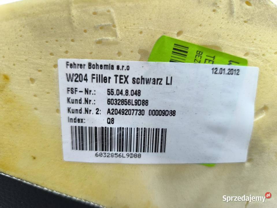 OPARCIE BOCZEK KANAPY LEWY TYŁ MERCEDES W204 sprzedam