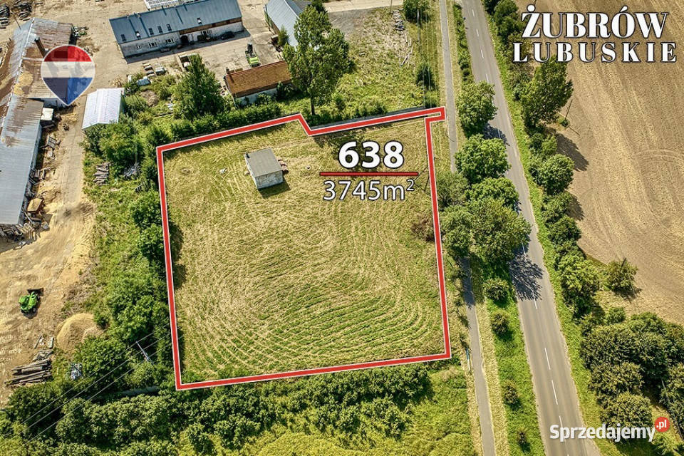 Działka inwestycyjna z WZ 3745 m 3745m2 Żubrów sprzedam