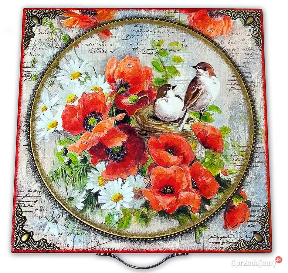 HERBACIARKA pudełko drewniane 9 przegród MAKI wielokolorowy Bydgoszcz