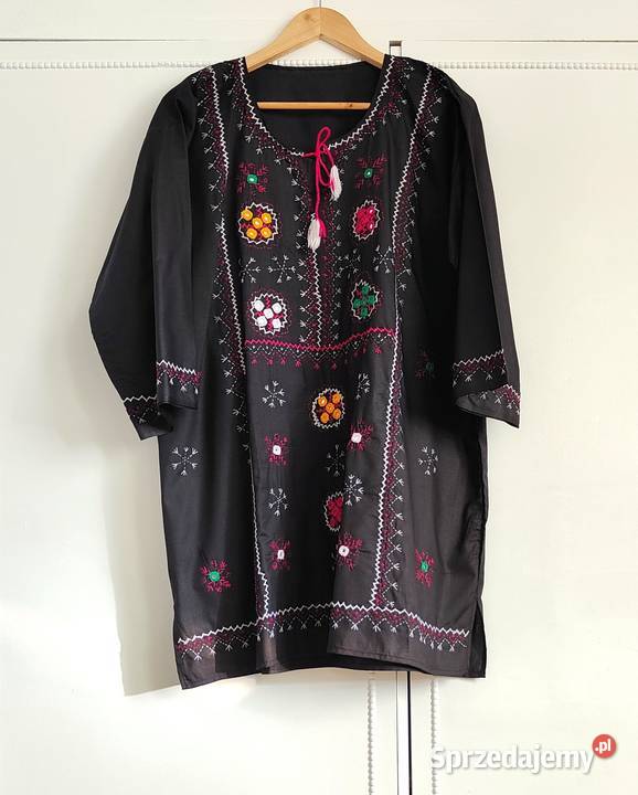 Nowa tunika czarna XXL 44 3XL 46 plus size folk Szczecin