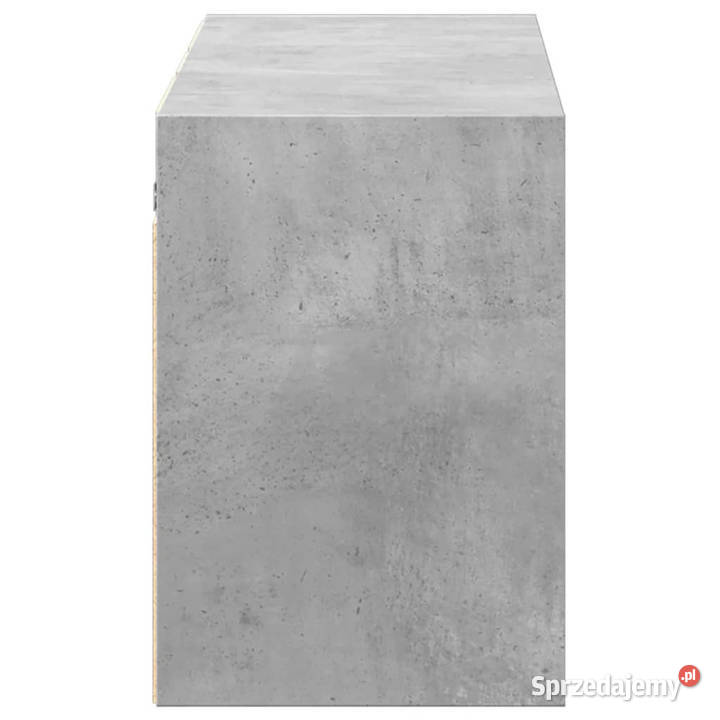 Ścienna szafka TV z LED szarość betonu 130x31x45 sprzedam
