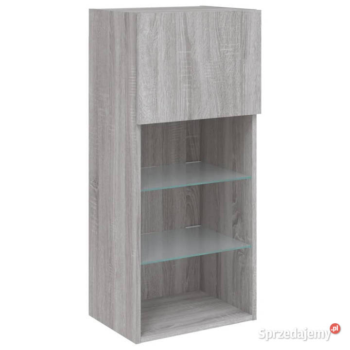 Szafka TV z LED szary dąb sonoma 405x30x90 Warszawa