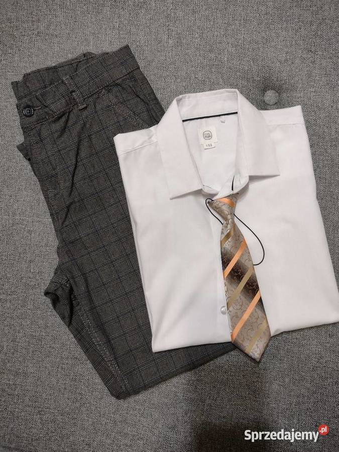 Spodnie z koszulą zestaw wizytowy 152 Dąbrowa Górnicza