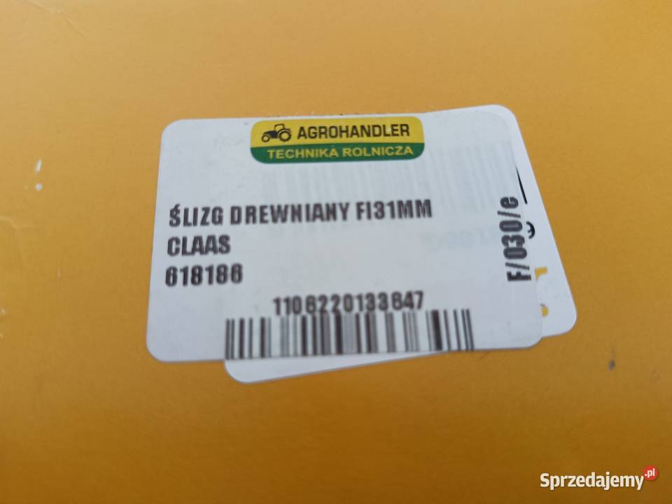 Ślizg drewniany Claas 618186G Fl 31mm Czyżew