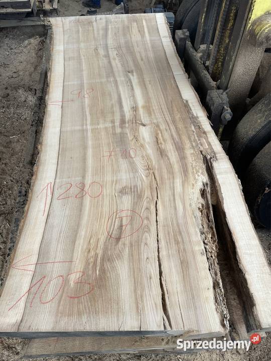 Monolit 280 x 104 x 10 jesion stół blat deski Stoły Przysucha sprzedam