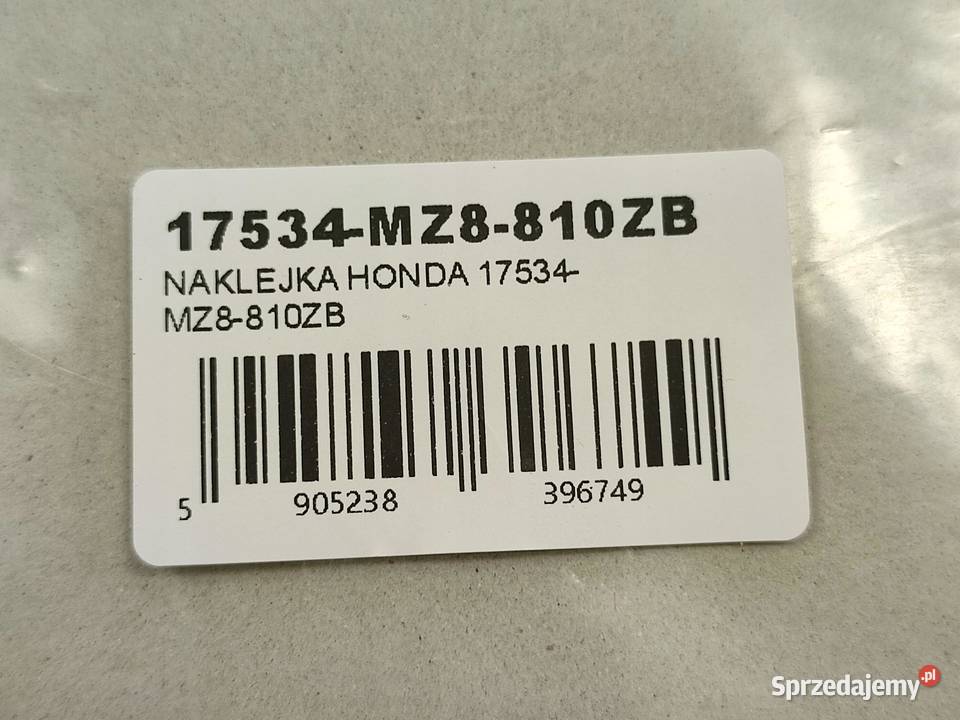 NAKLEJKA PASEK LEWY NA BAK HONDA VT SHADOW 600 Emblematy