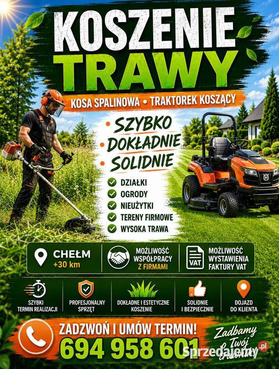 Koszenie trawy Chełm