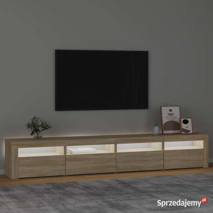 Szafka TV z oświetleniem LED dąb sonoma Warszawa