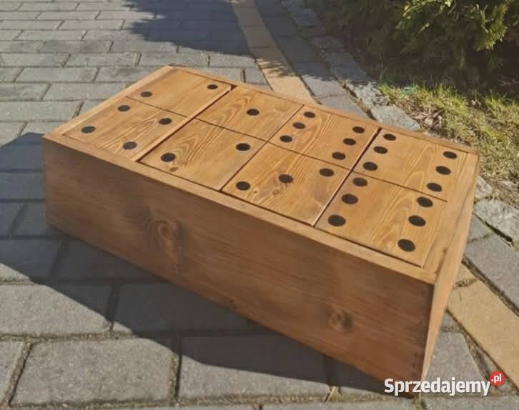 Drewniana gra DOMINO XXL Klocki Żołynia
