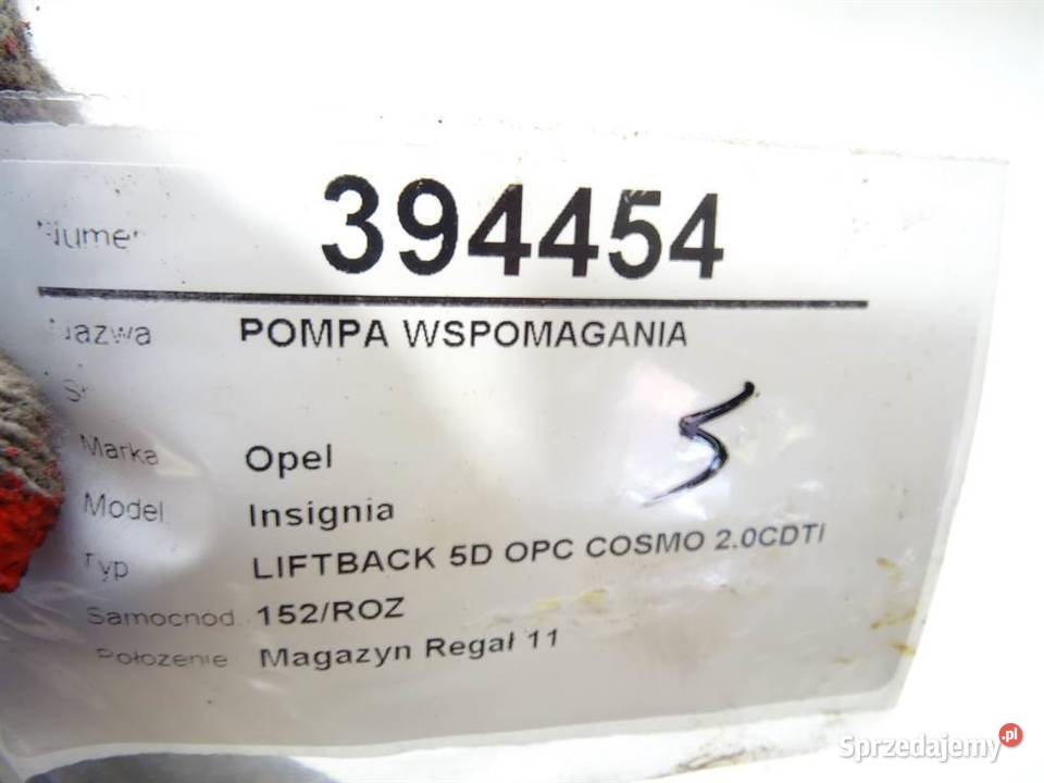 POMPA WSPOMAGANIA OPEL INSIGNIA A 7805177251 20
