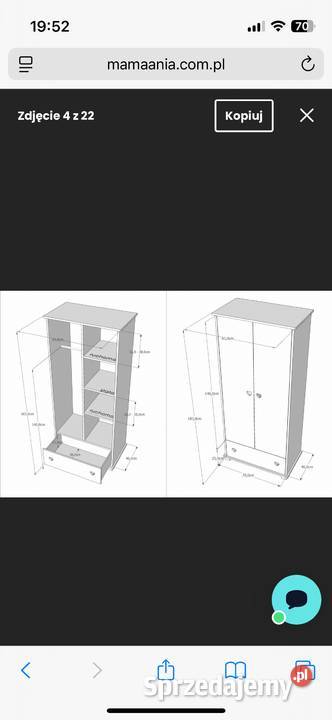 Zestaw mebli dziecięcych Mamania HEART szafa mazowieckie Warszawa
