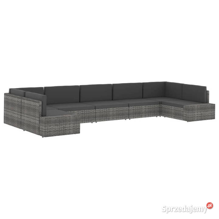 Sofa modułowa 2osobowa rattan PE czarna WM49503 Warszawa sprzedam