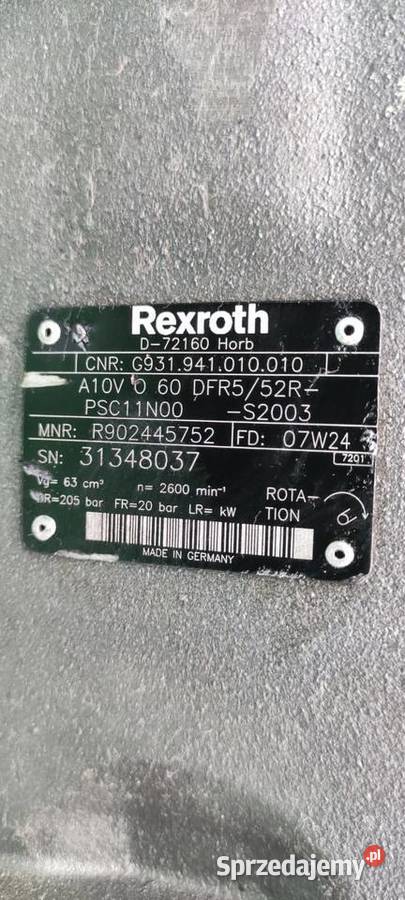 Pompa hydrauliczna R902445752 Rexroth Wilkowo sprzedam