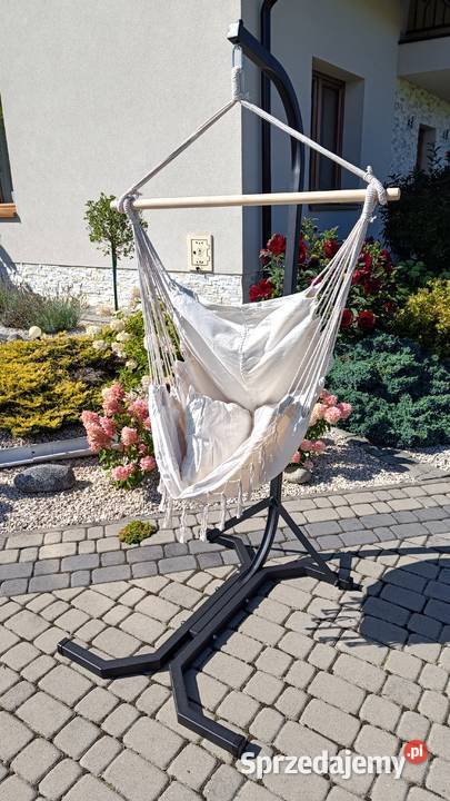 KRZESŁO Brazylijskie Beżowe Boho FOTEL Wiszący Brzostek