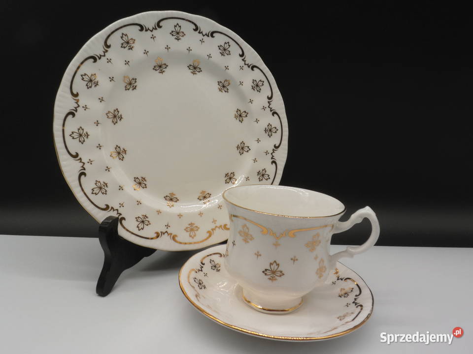 Zestaw śniadaniowy trio Royal Osborne Bone China wielkopolskie Raszków