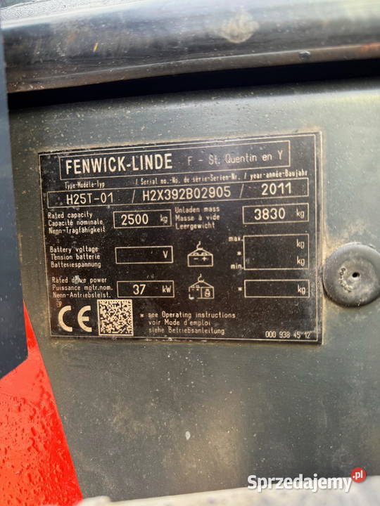 wózek widłowy LINDE H25T01 Triplex 470m kabina Linde Działoszyn
