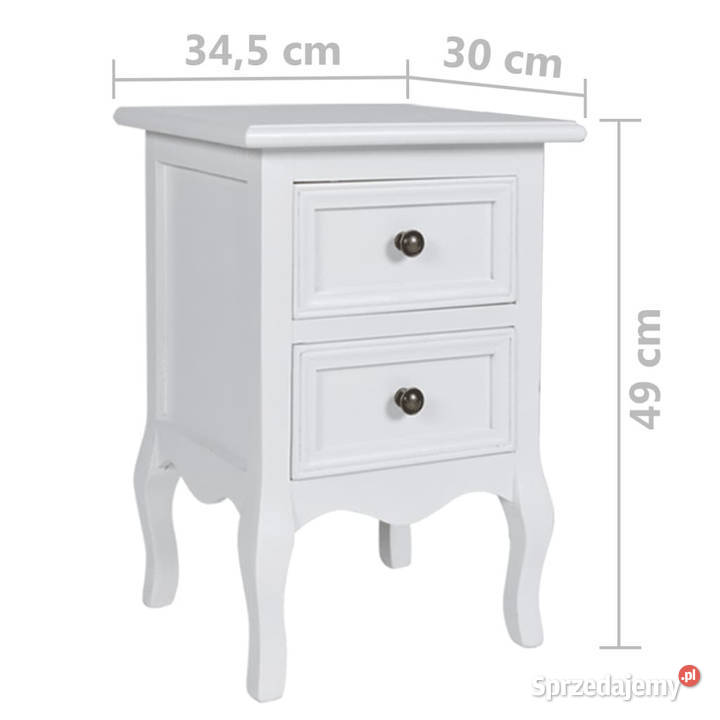 Szafki nocne z 2 szufladami 4 MDF białe WM276039 Warszawa
